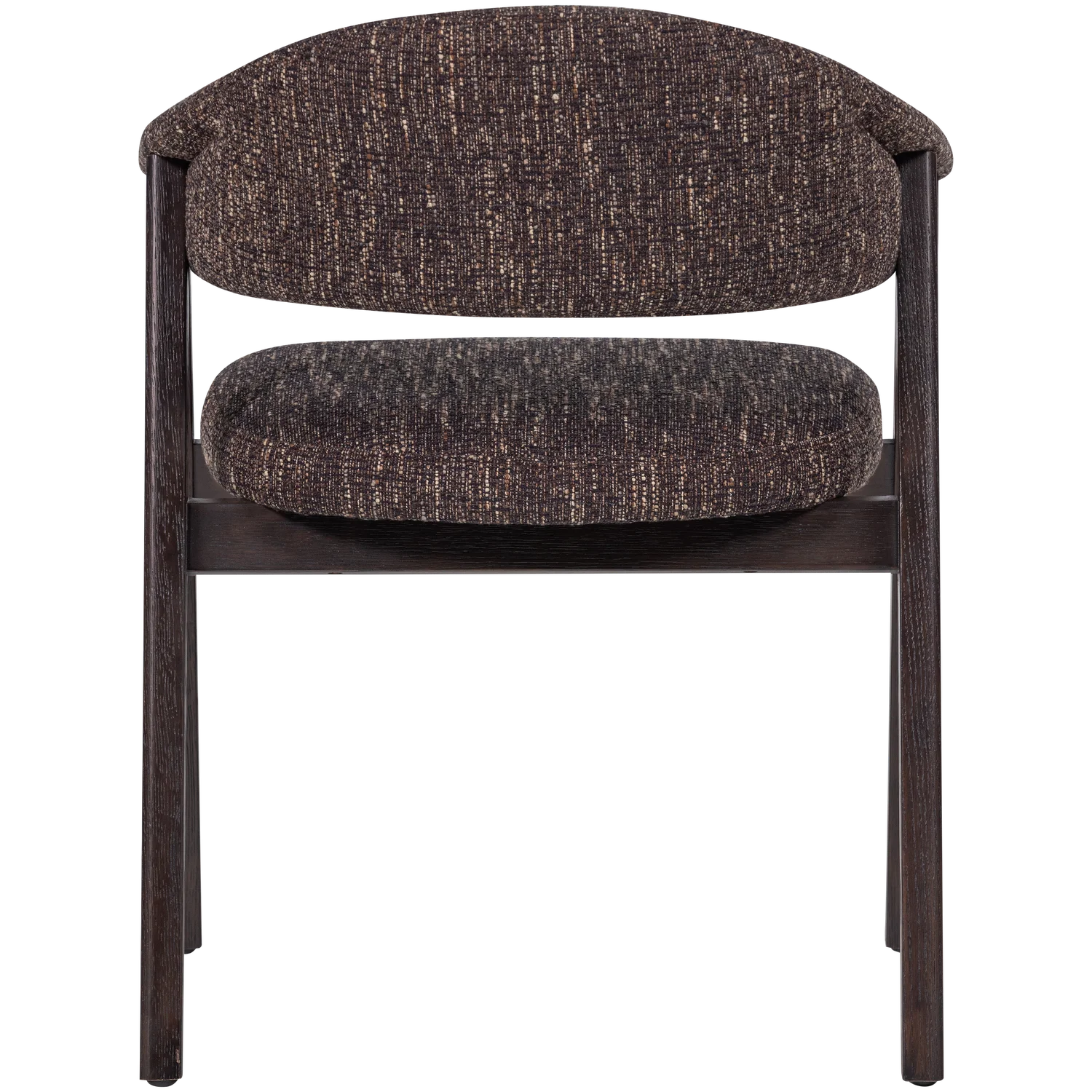 Armlehnstuhl TUNAR Eichenholz Stoff dunkelbraun