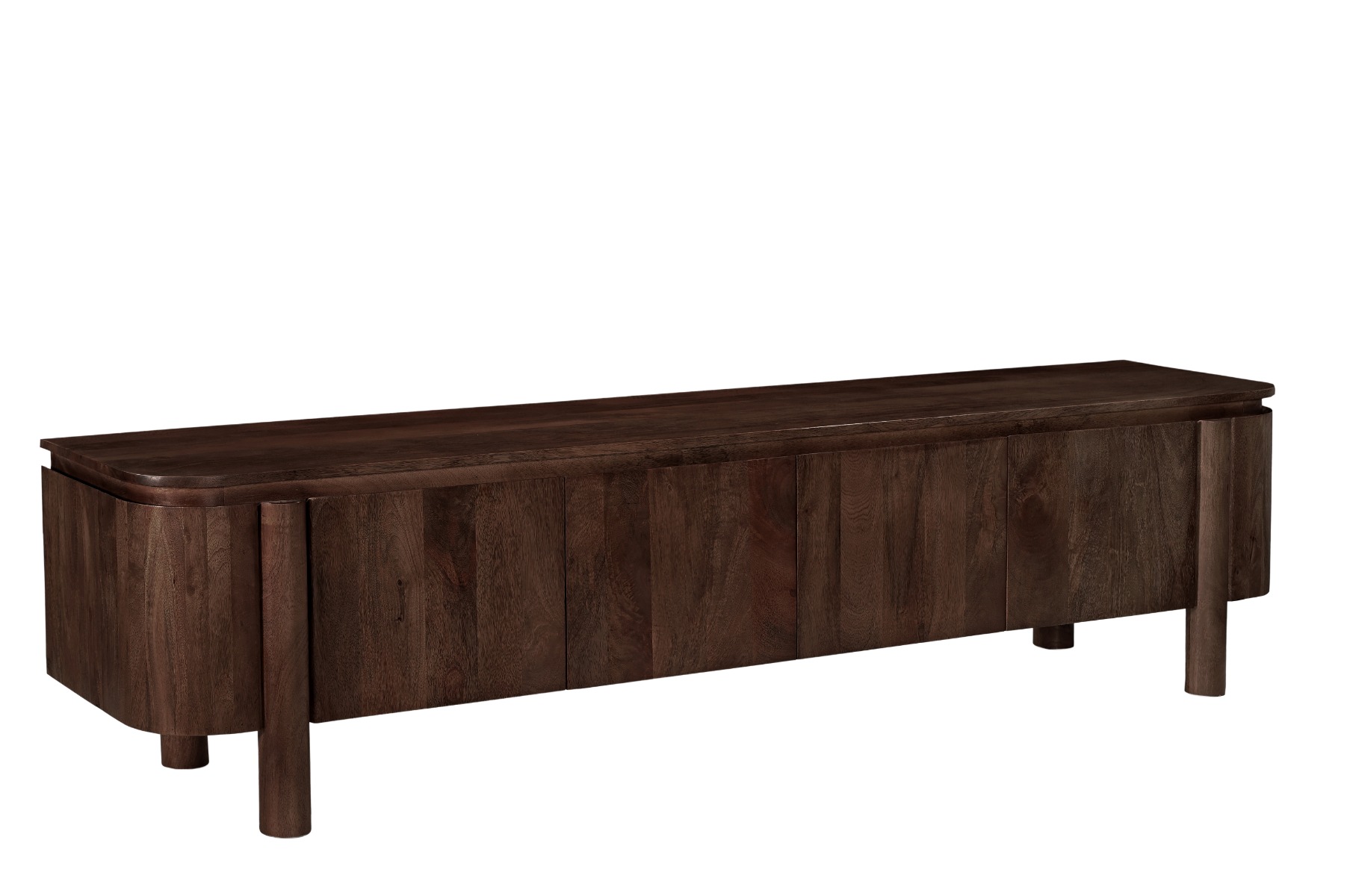 TV Möbel Lowboard Salano 210 cm Mangoholz braun Sideboard