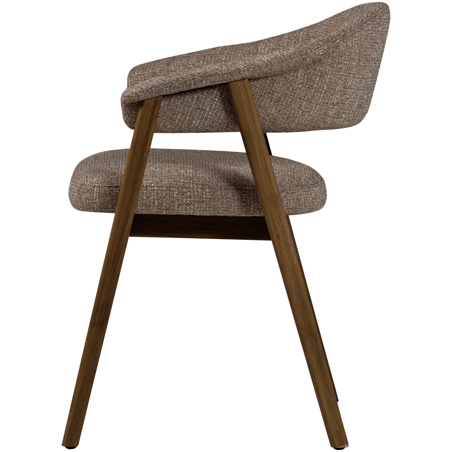 Armlehnstuhl TUNAR Eichenholz Stoff braun