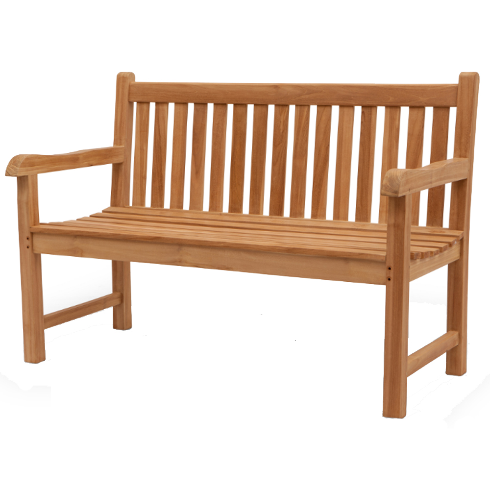 Teak Holz Gartenbank BISON 120 cm