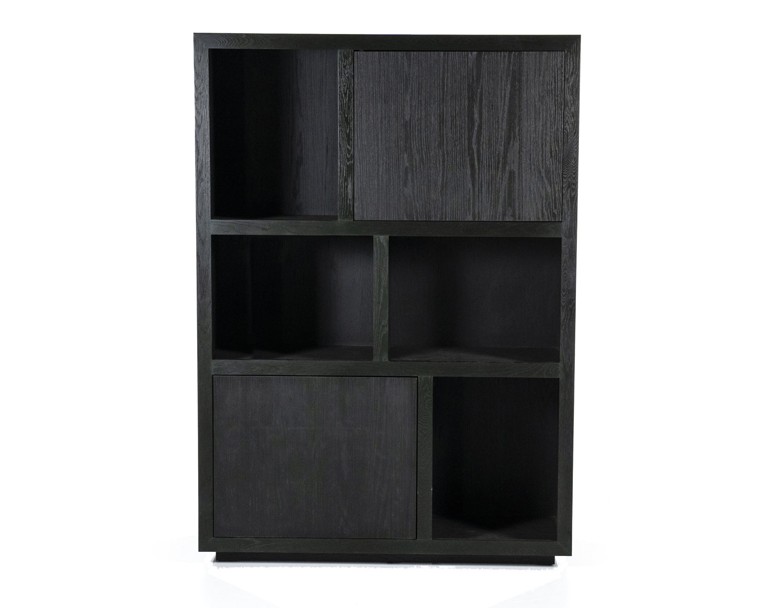 Schrank Bücherschrank Helsinki H 170 cm Eiche schwarz