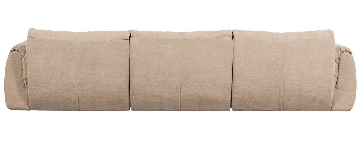 woood 3 Sitzer Sofa BAGGY Webstoff Chenille sandfarben