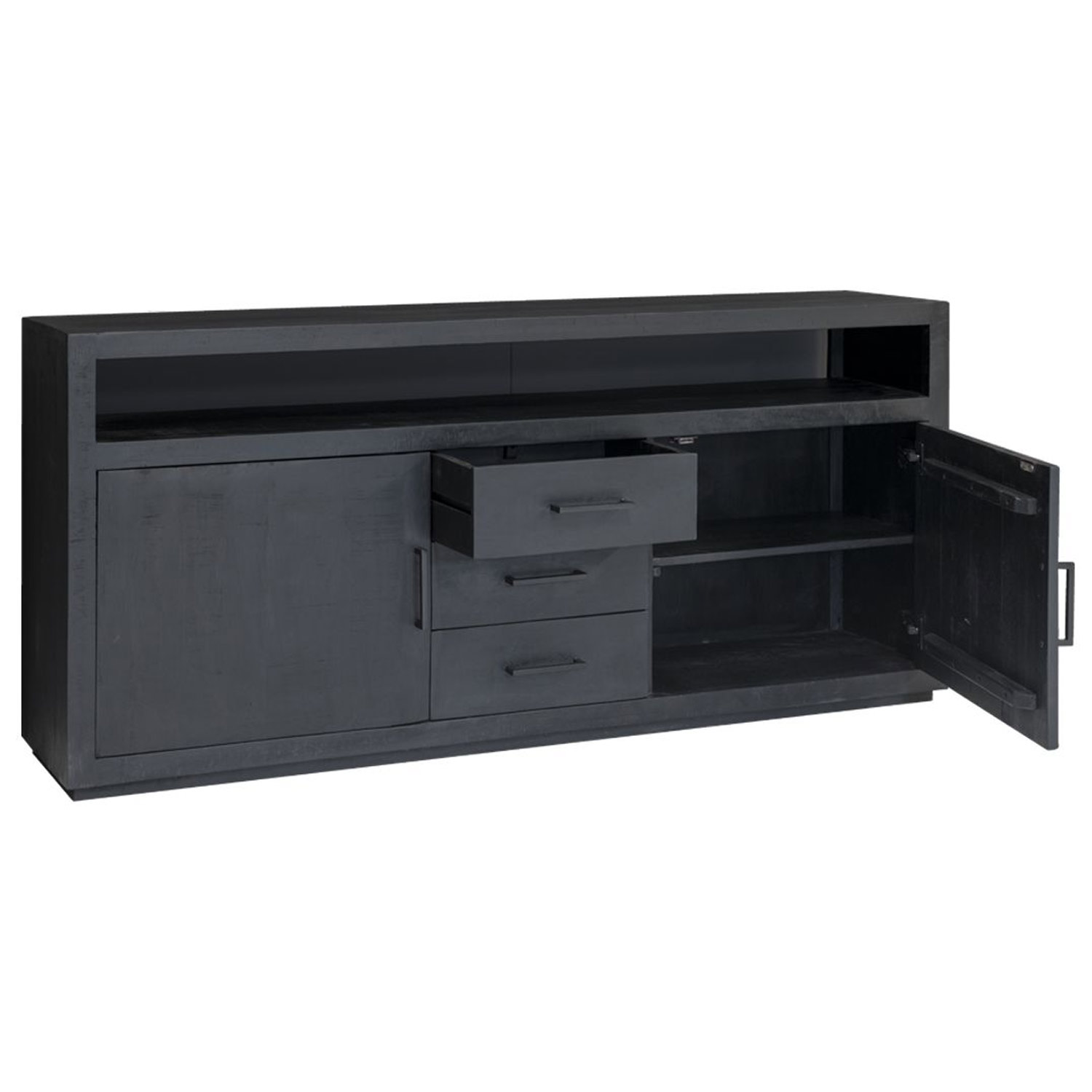 Sideboard Jaxx B 180 cm Mango Massivholz schwarz