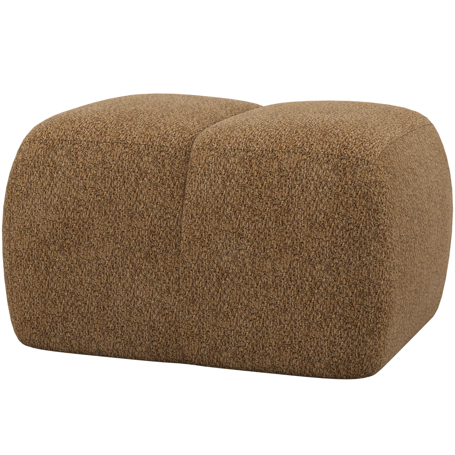 Pouf MOJO 80 x 60 cm Hocker Sitzhocker Chenille Wolle honiggelb