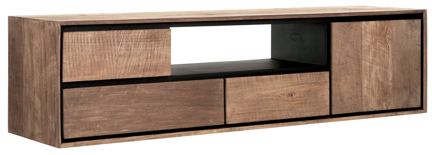 TV Lowboardl Metropole 155 cm hängend recyceltes Teakholz massiv