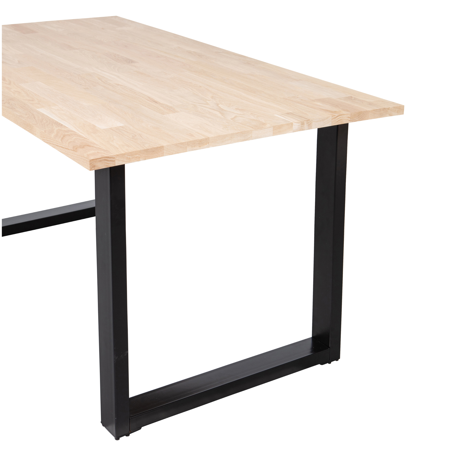 Esstisch Tablo 180 x 90 cm Eiche massiv FSC Metall U-Füße
