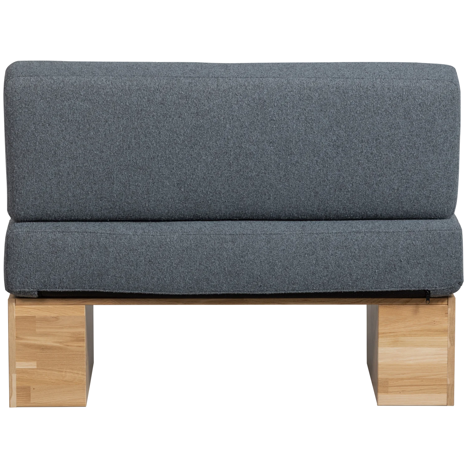 Esszimmerbank EAT UP 110 cm Eichenholz natur mit Sitzkissen denim