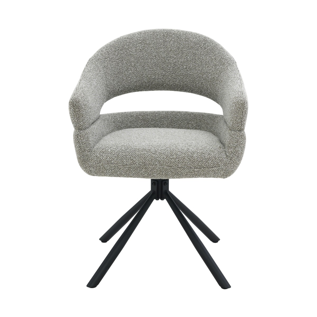 Esszimmerstuhl Linn Drehstuhl Stuhl mit Armlehnen Stoff taupe