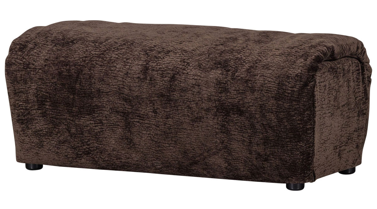 Pouf Sitzhocker BAGGY 91 x 50 cm 3D Chinelle dunkelbraun