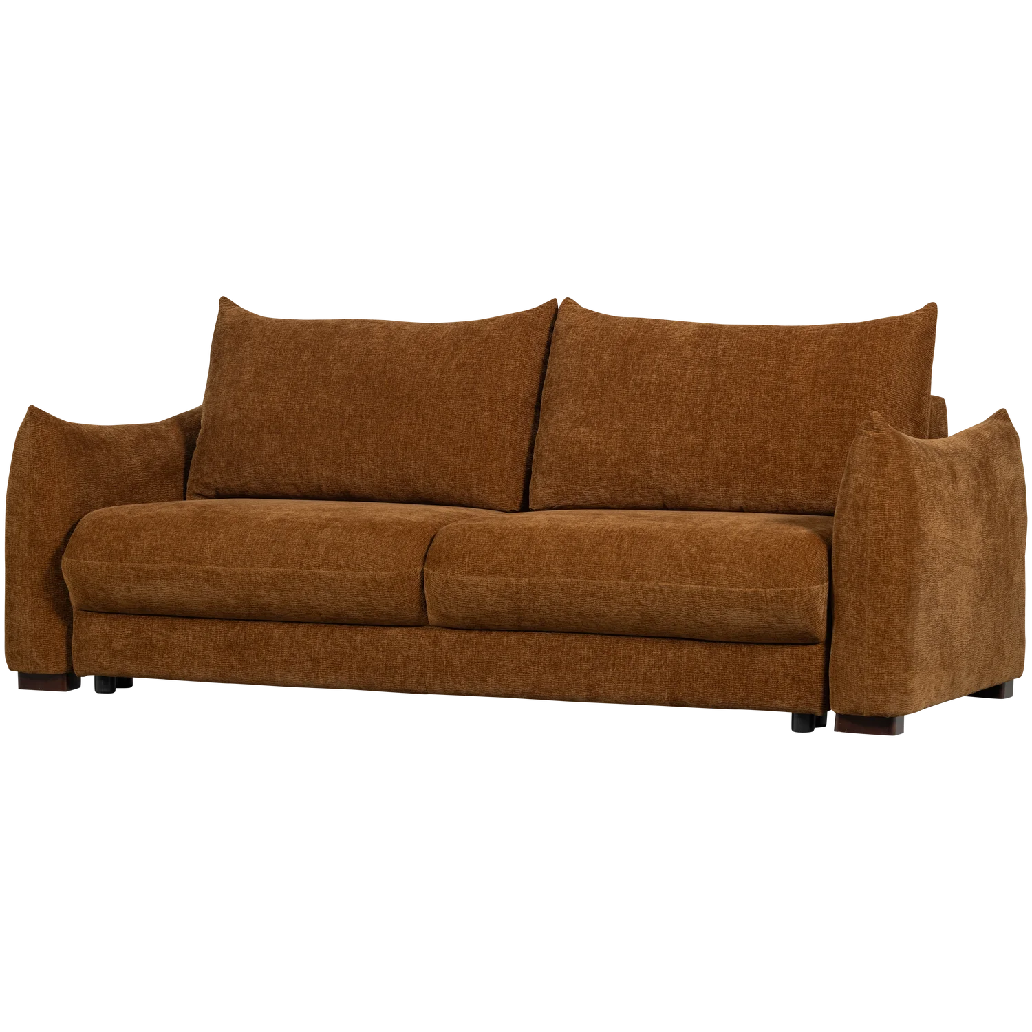 3 Sitzer Schlafsofa JONNE Chenille braun Couch Garnitur Loungesofa Couchgarnitur Sofa
