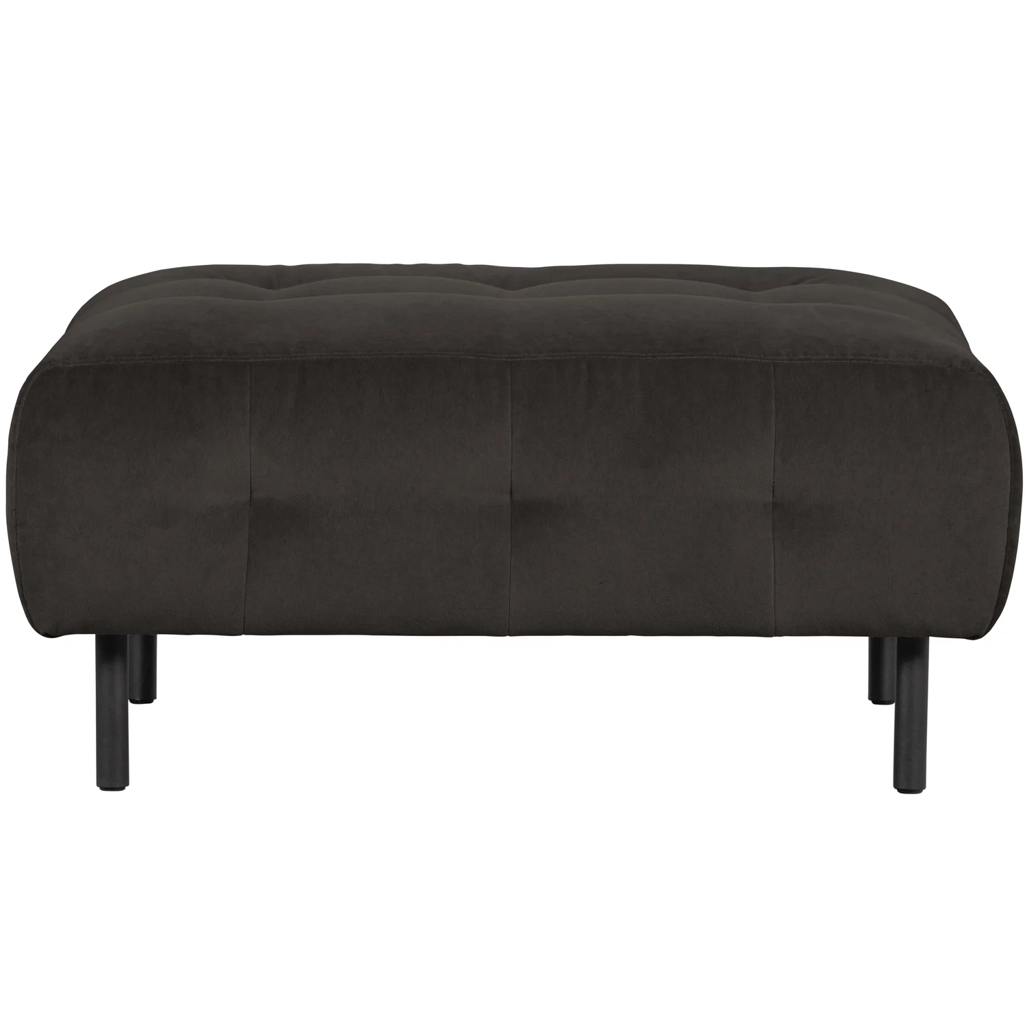 Pouf LLOYD 90 x 90 cm Hocker Sitzhocker Samt Velvet cast iron