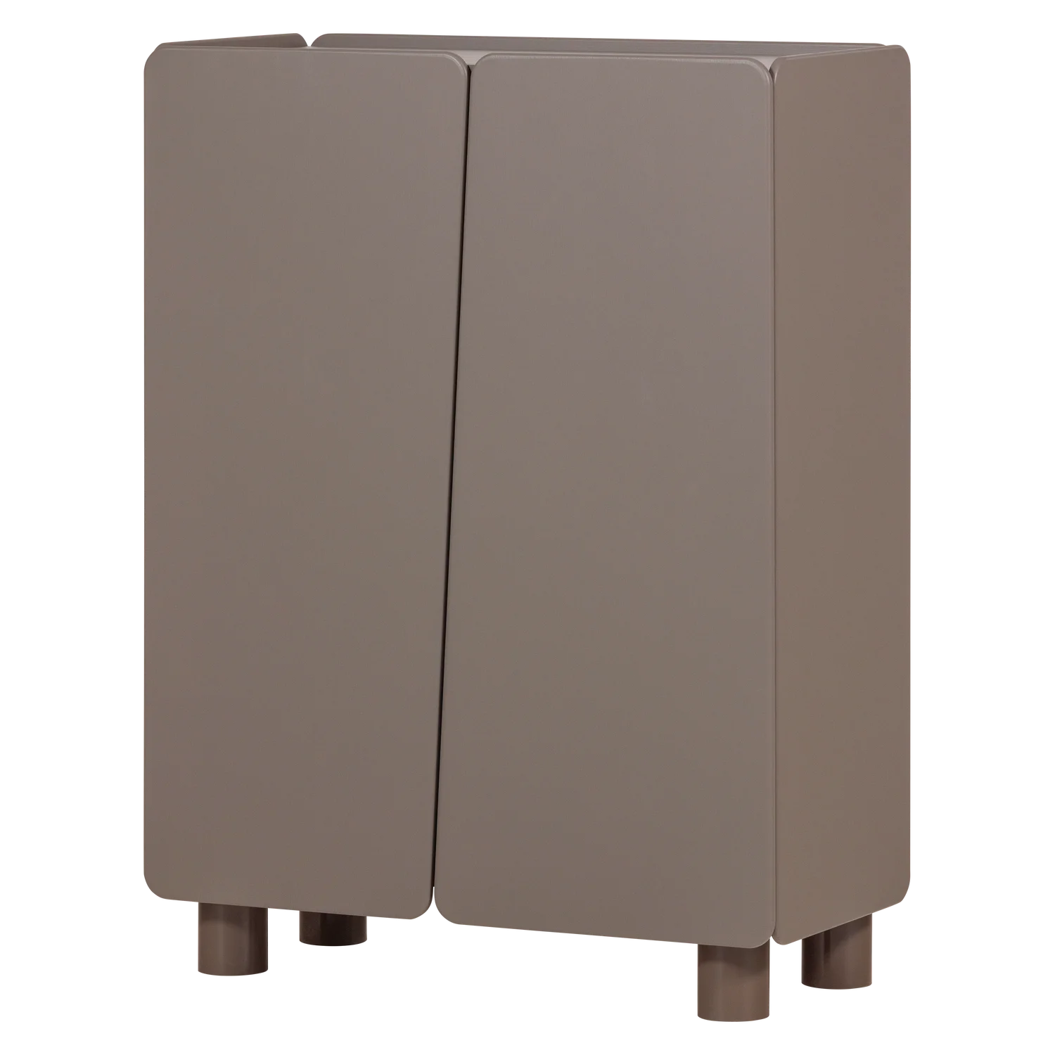 Schrank Aufbewahrungsschrank ROOT H 135 cm 2-türig Kiefer Massivholz truffle Braun