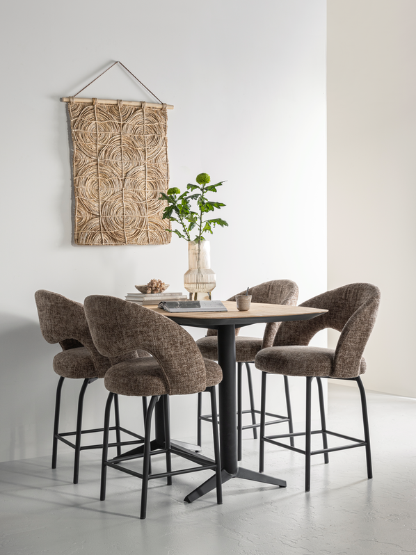 Bartisch Soho 160 x 90 cm recyceltes Teakholz 