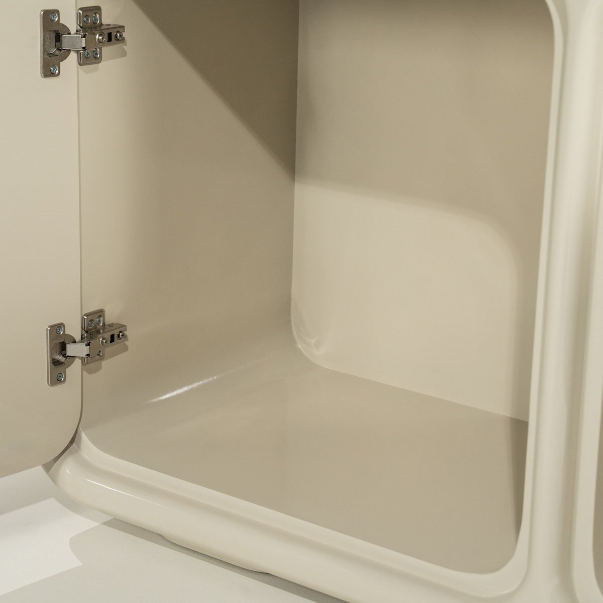 Kommode Gubby 120 cm mit 2 Türen MDF High Gloss beige