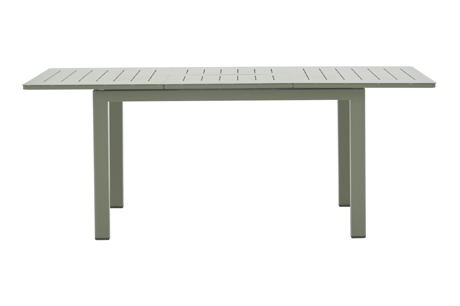 Gartentisch LOMMA staubgrün ausziehbar 132 bis 192 x 80 cm Aluminium