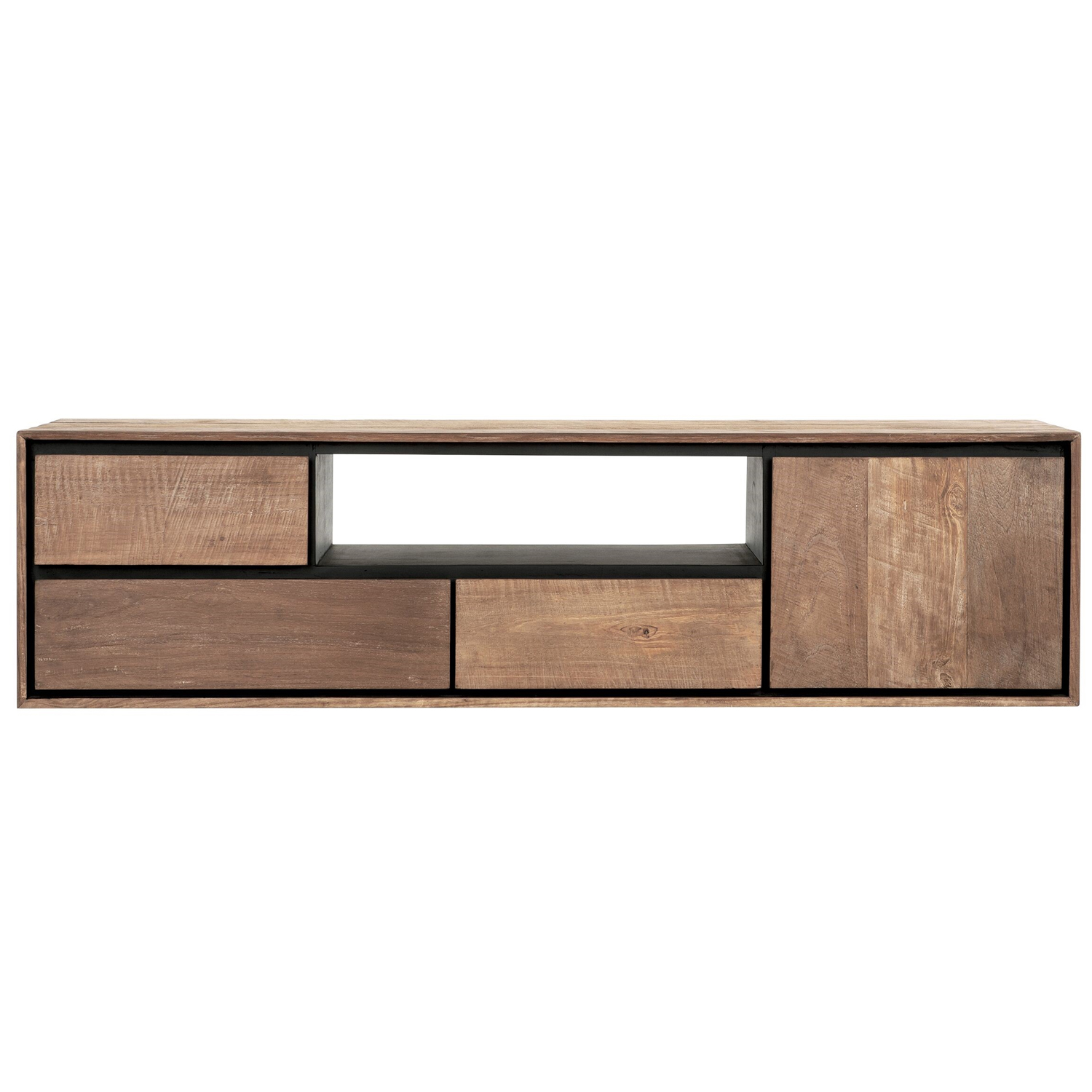 TV Lowboardl Metropole 155 cm hängend recyceltes Teakholz massiv