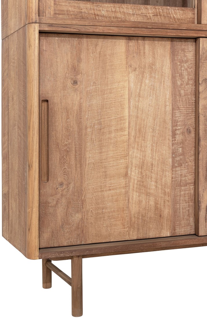 Vitrine Vitrinenschrank Bliss H 210 cm recyceltes Teakholz