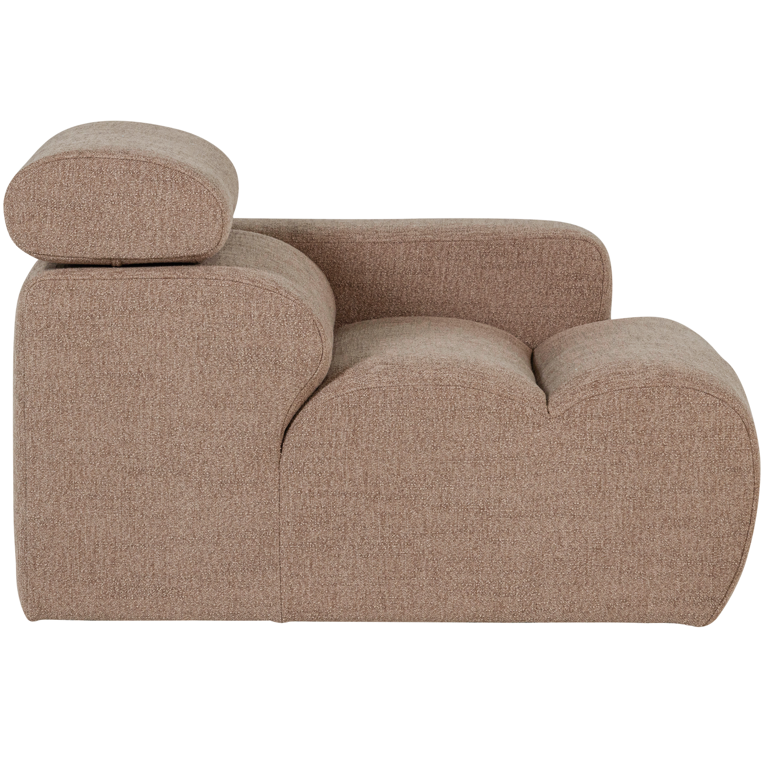 Sofaelement NOVI mit Armlehne rechts Element Bouclé taupe