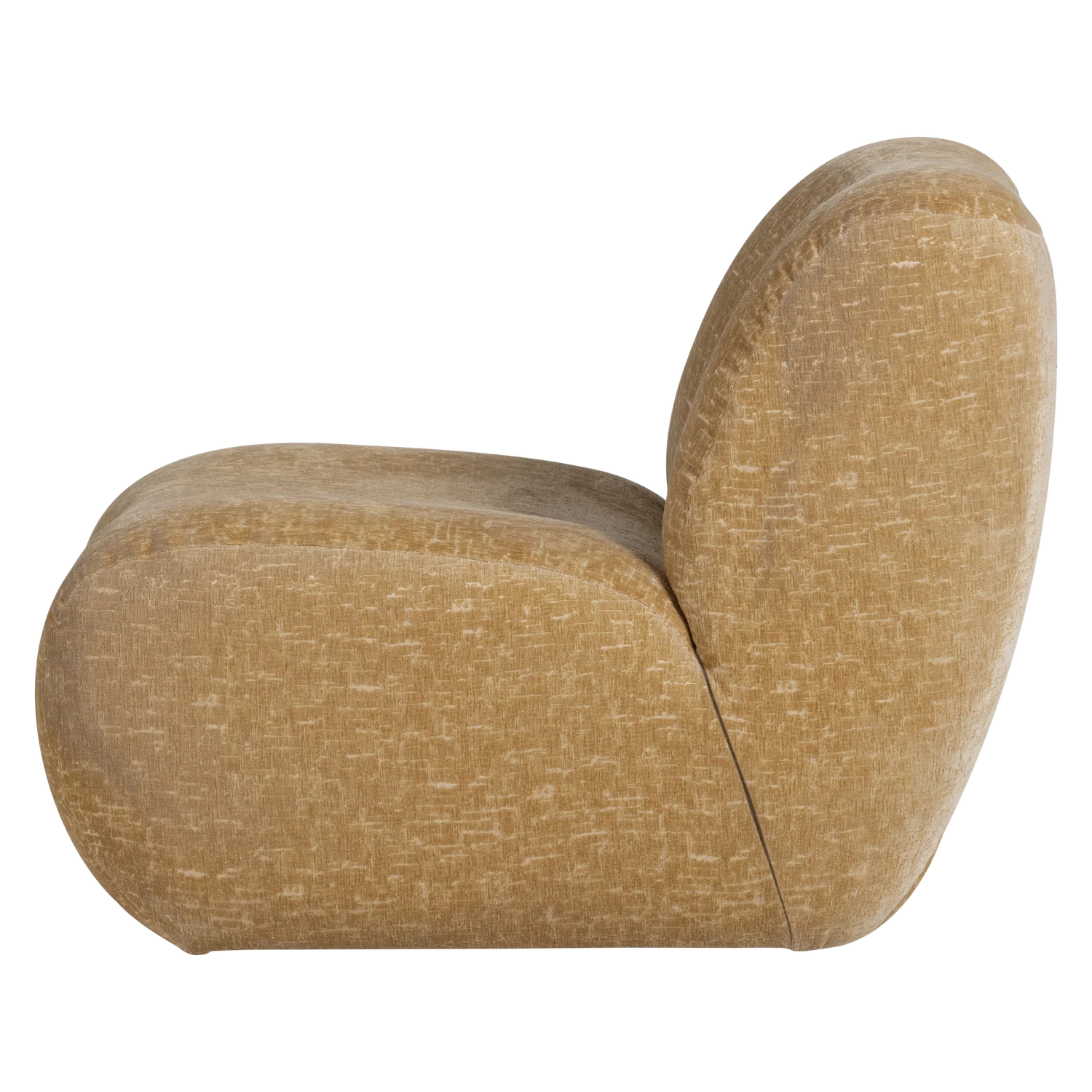 Lounge Sessel NOMU Samt Velvet hellgelb