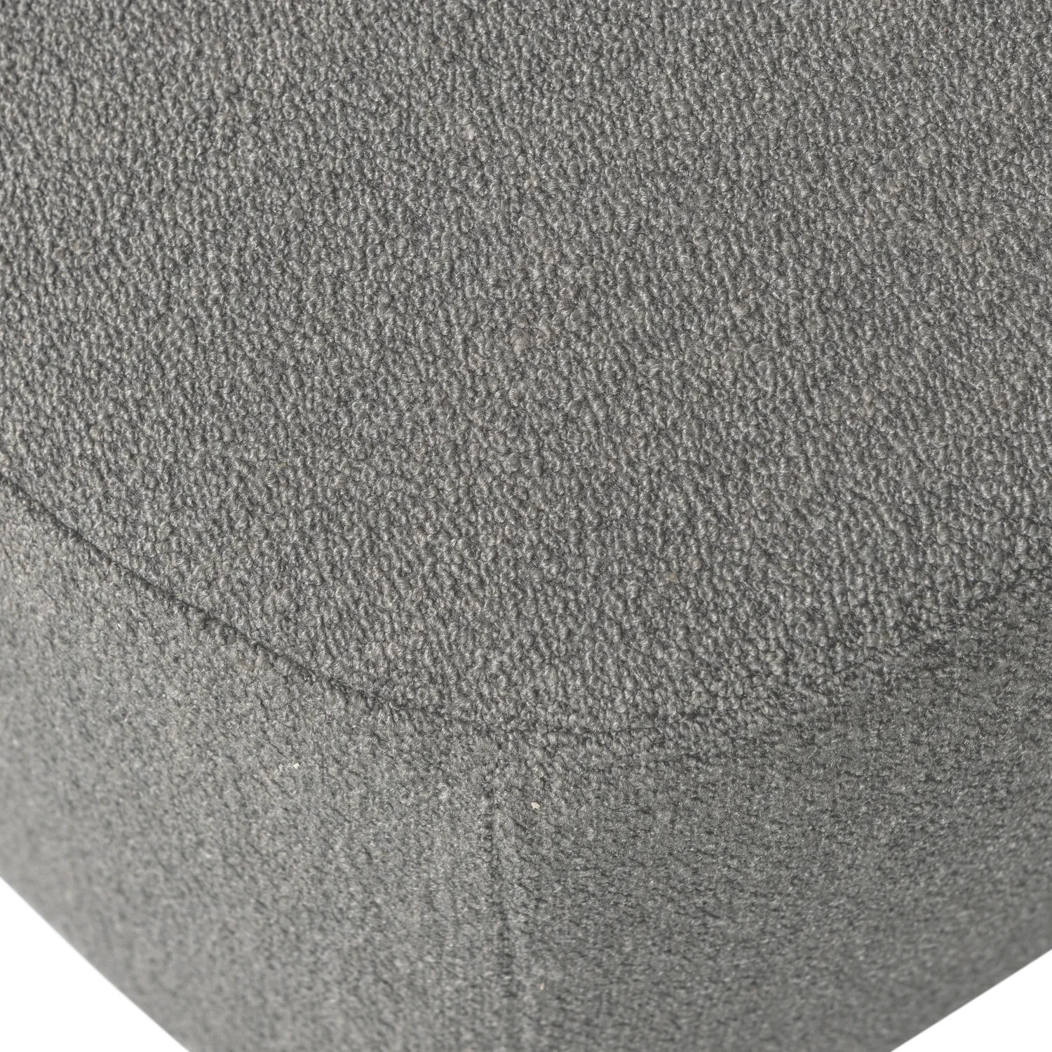 Pouf LOFTY 62 x 48 cm Hocker Sitzhocker Bouclé grau