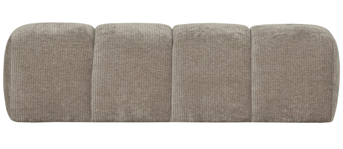 woood Esszimmerbank Hocker MOJO 164 cm gerippter Stoff dunkelsand