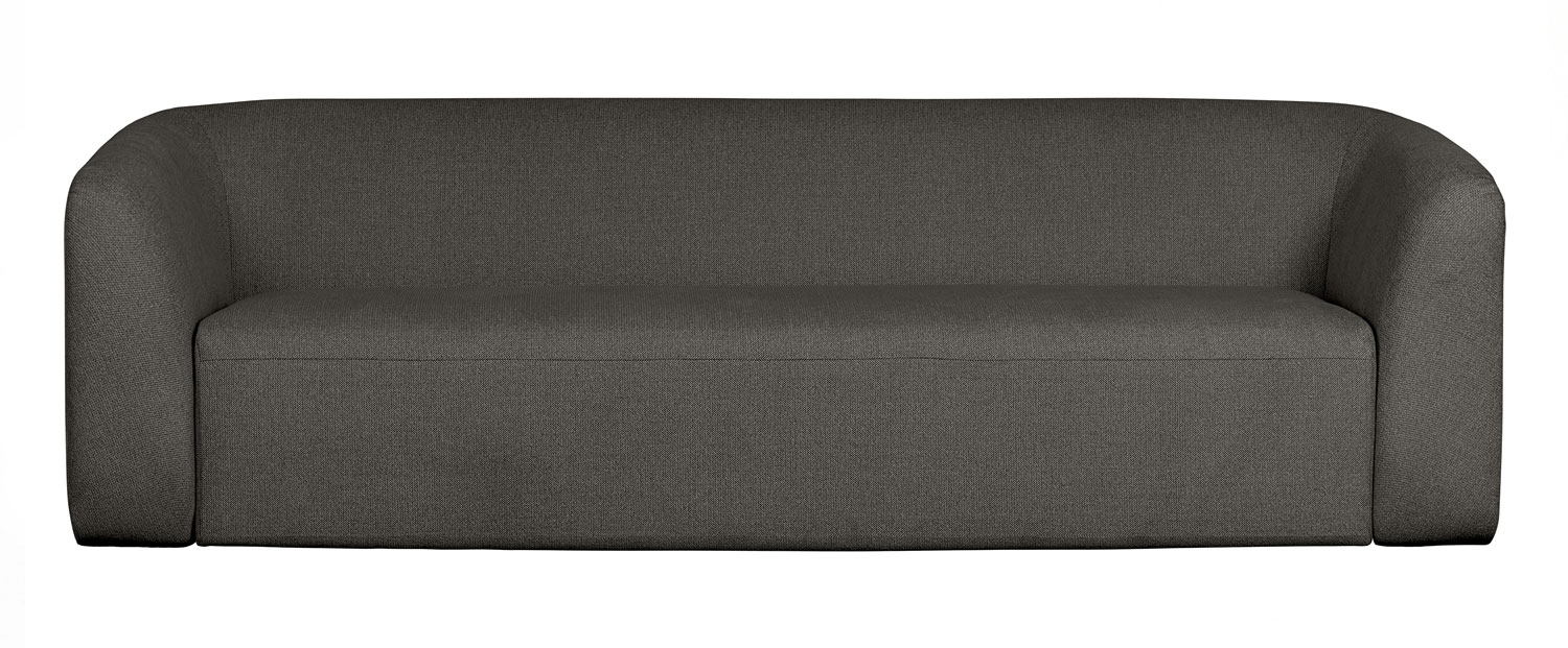 3 Sitzer Sofa Sloping Webstoff Chenille grau/schwarz melange