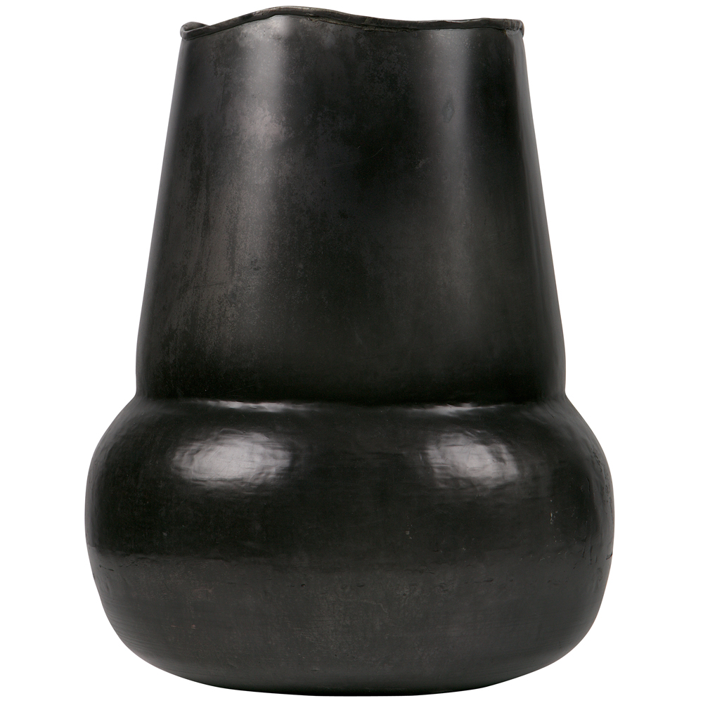 Vintage Vase Artistic Metallvase schwarzes Silber Blumenvase Pflanzpokal