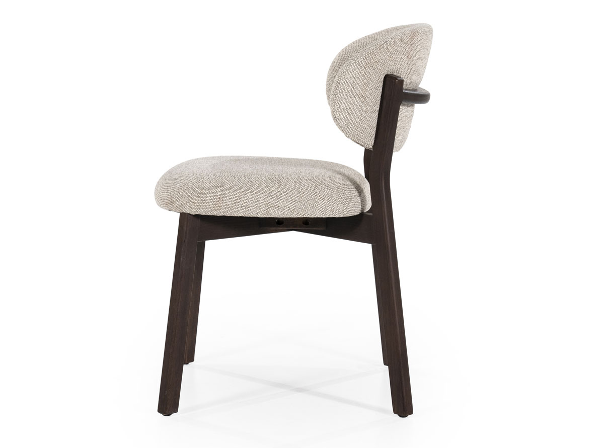 Esszimmer Stuhl Mikky Eiche Holz Stoff taupe