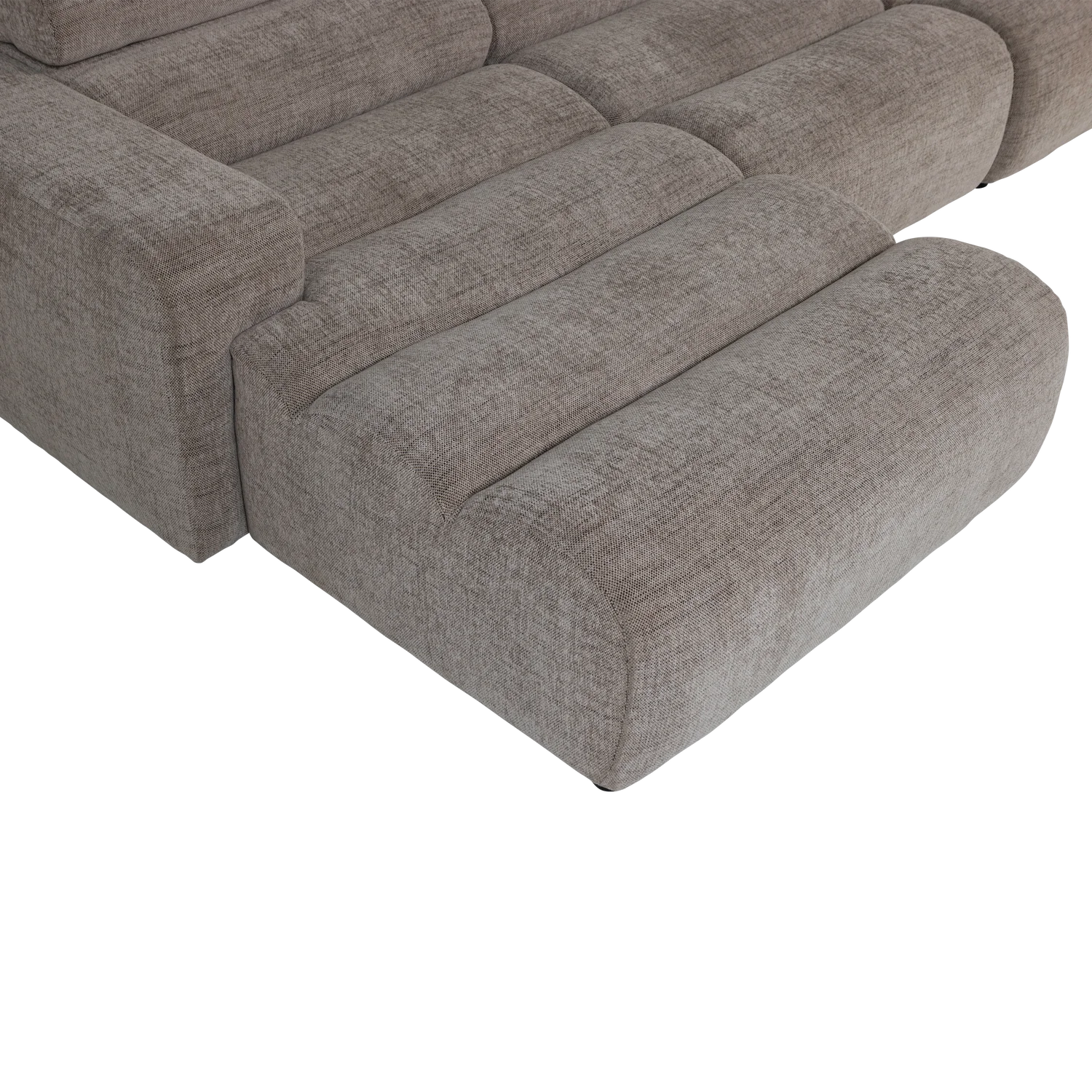 Ecksofa Sofa NOVI Bezug Melange grau Chaiselongue links