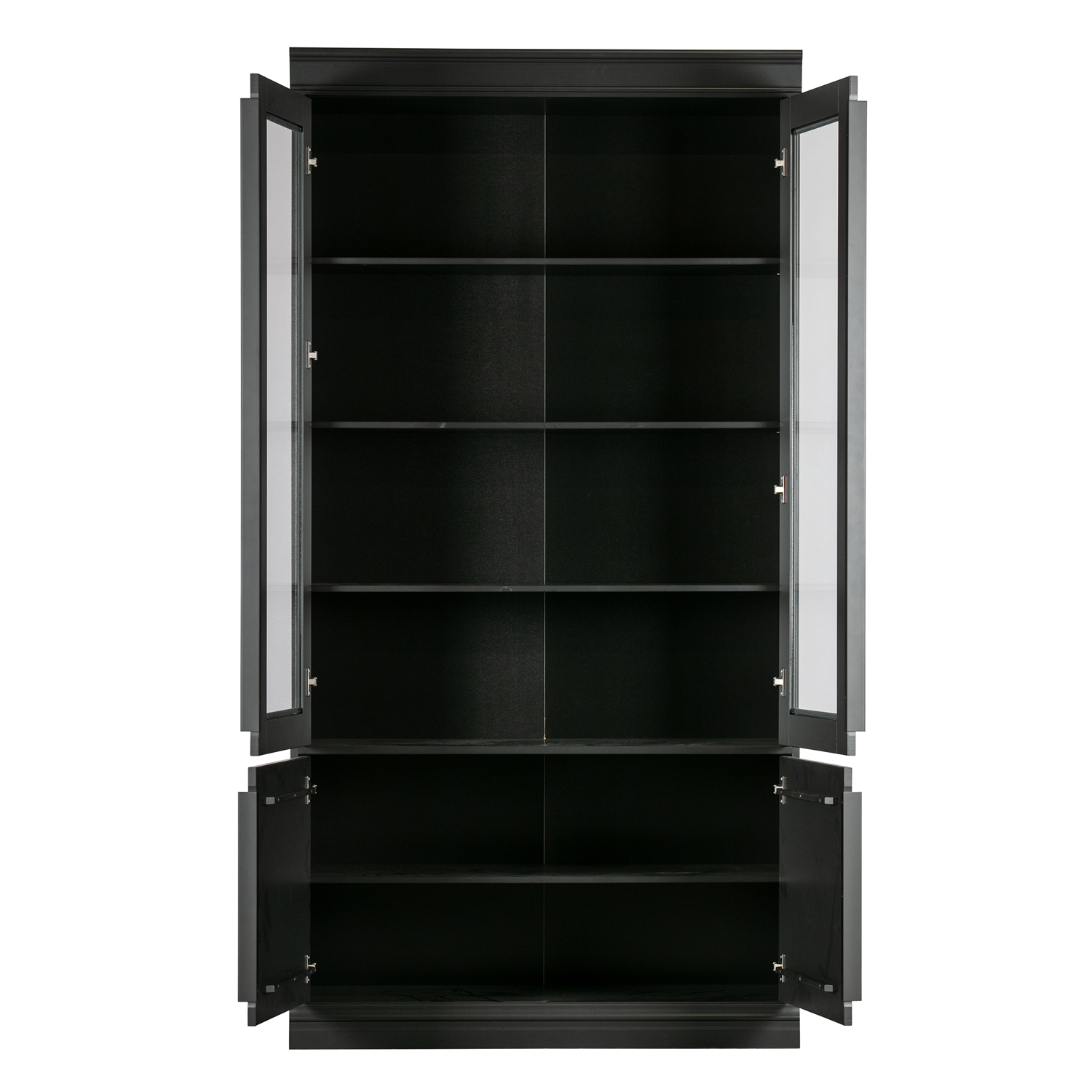 Vitrine Organize H 215 cm Kiefer Schrank schwarz
