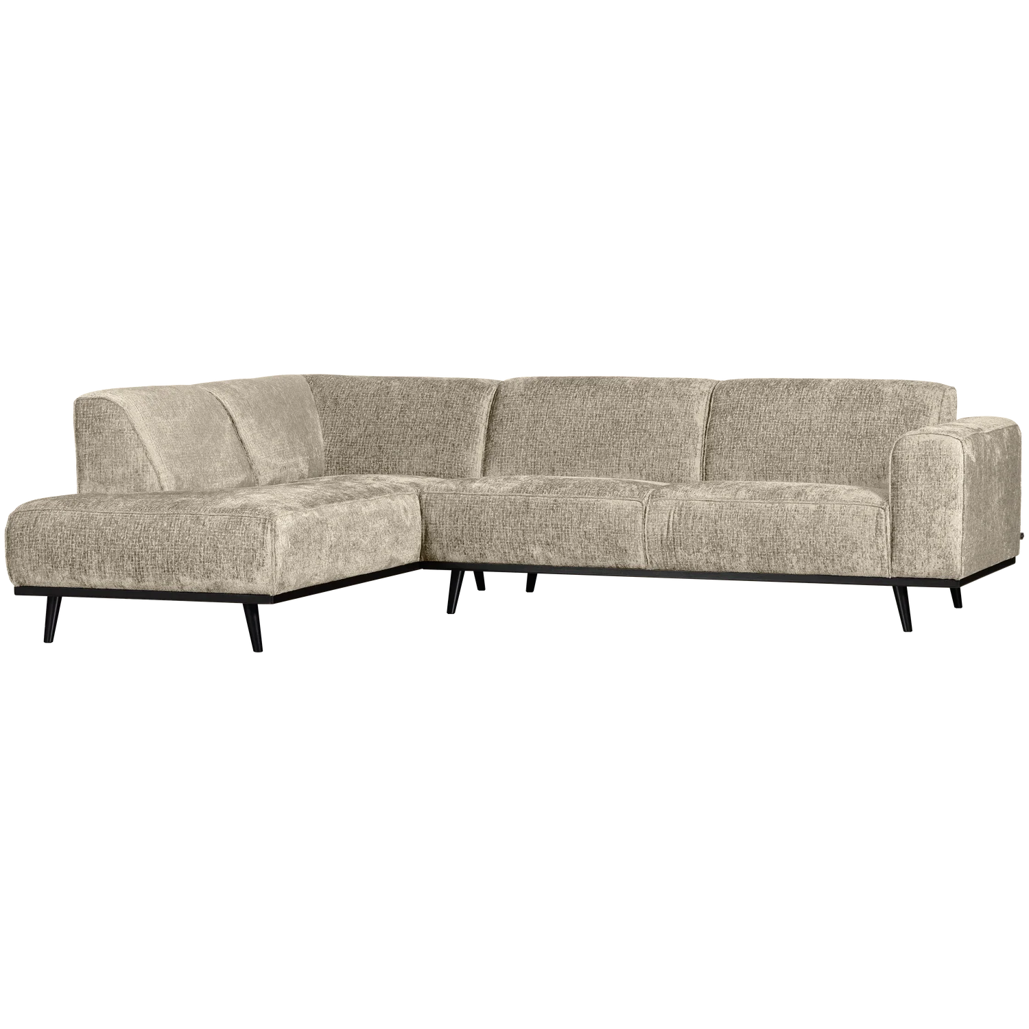 Ecksofa Statement Struktur Velvet wheatfield Chaiselongue links