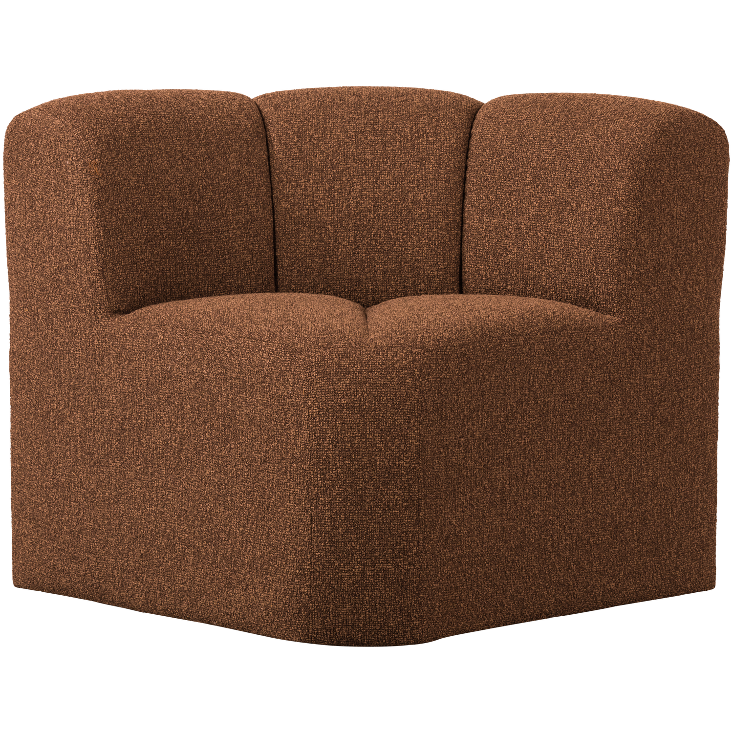 Esszimmerbank Eckbank MOJO Eck Element Bouclé rostbraun melange