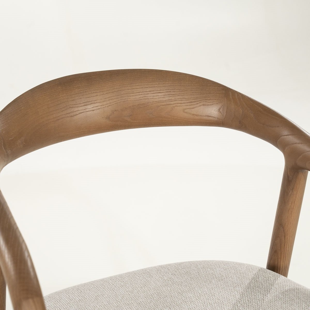 Barstuhl Rayven SH 75 cm Barhocker Esche Massivholz Bezug beige
