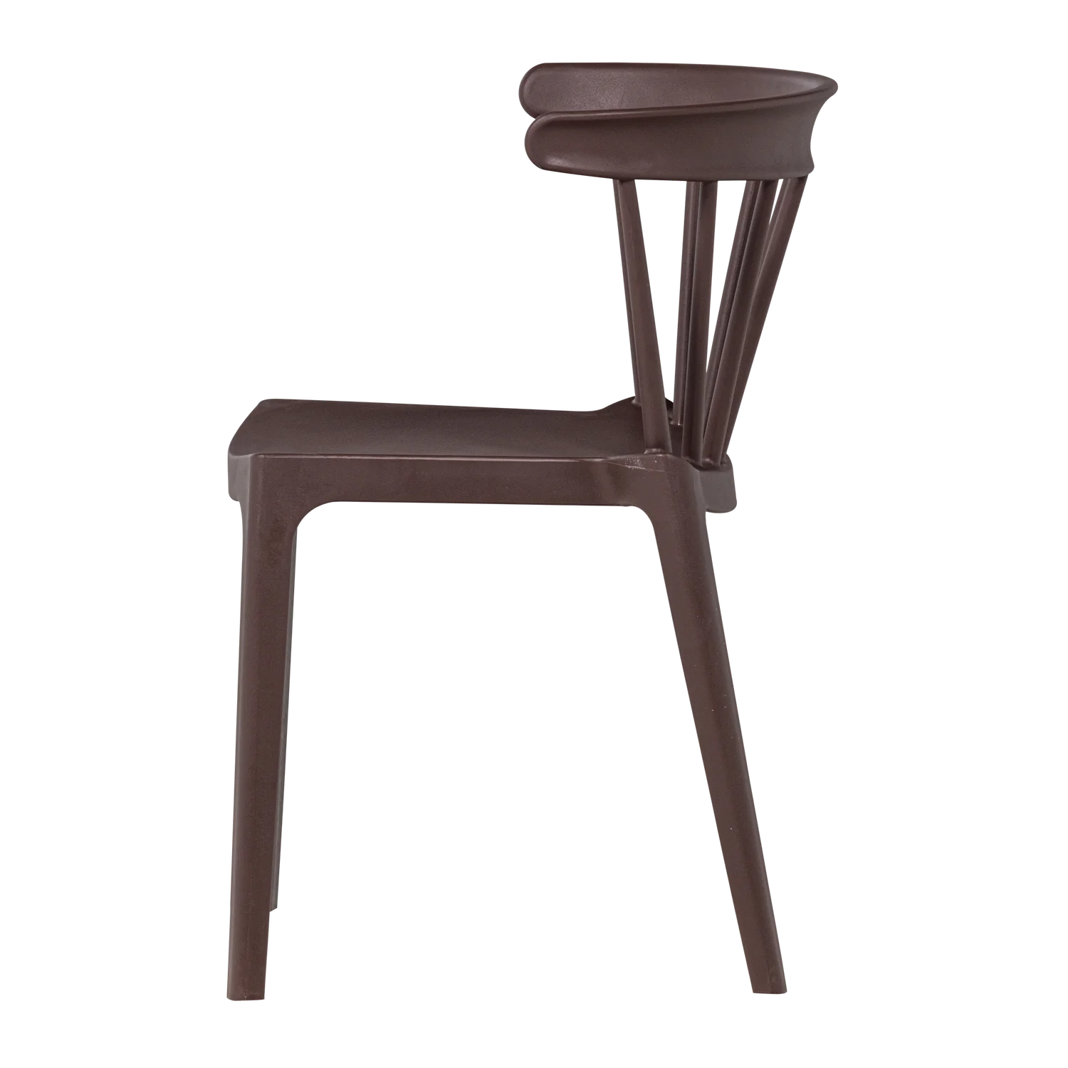 2er Set Gartenstuhl Kunststoff BLISS BIOFASER lila braun stapelbar