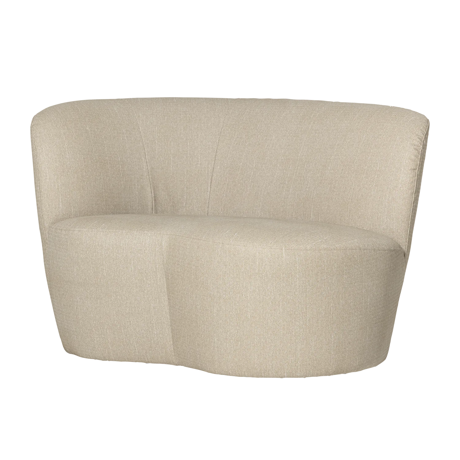 Kleines Garten Loungsofa Sofa STONE links sandfarben OUTDOOR