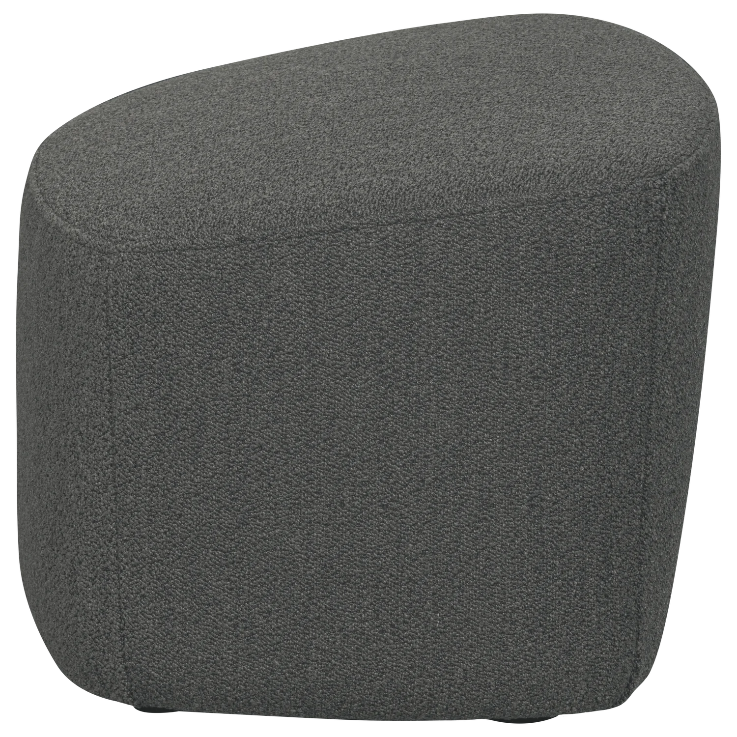 Pouf LOFTY 62 x 48 cm Hocker Sitzhocker Bouclé stahlgrau