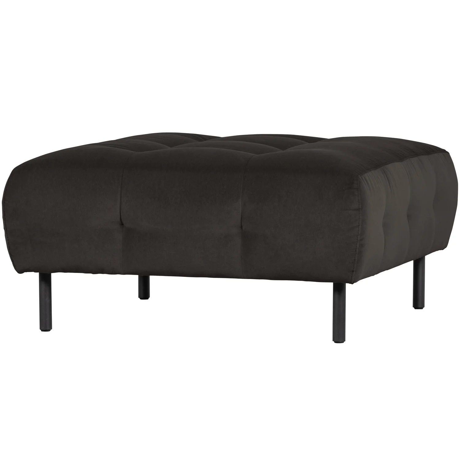 Pouf LLOYD 90 x 90 cm Hocker Sitzhocker Samt Velvet cast iron