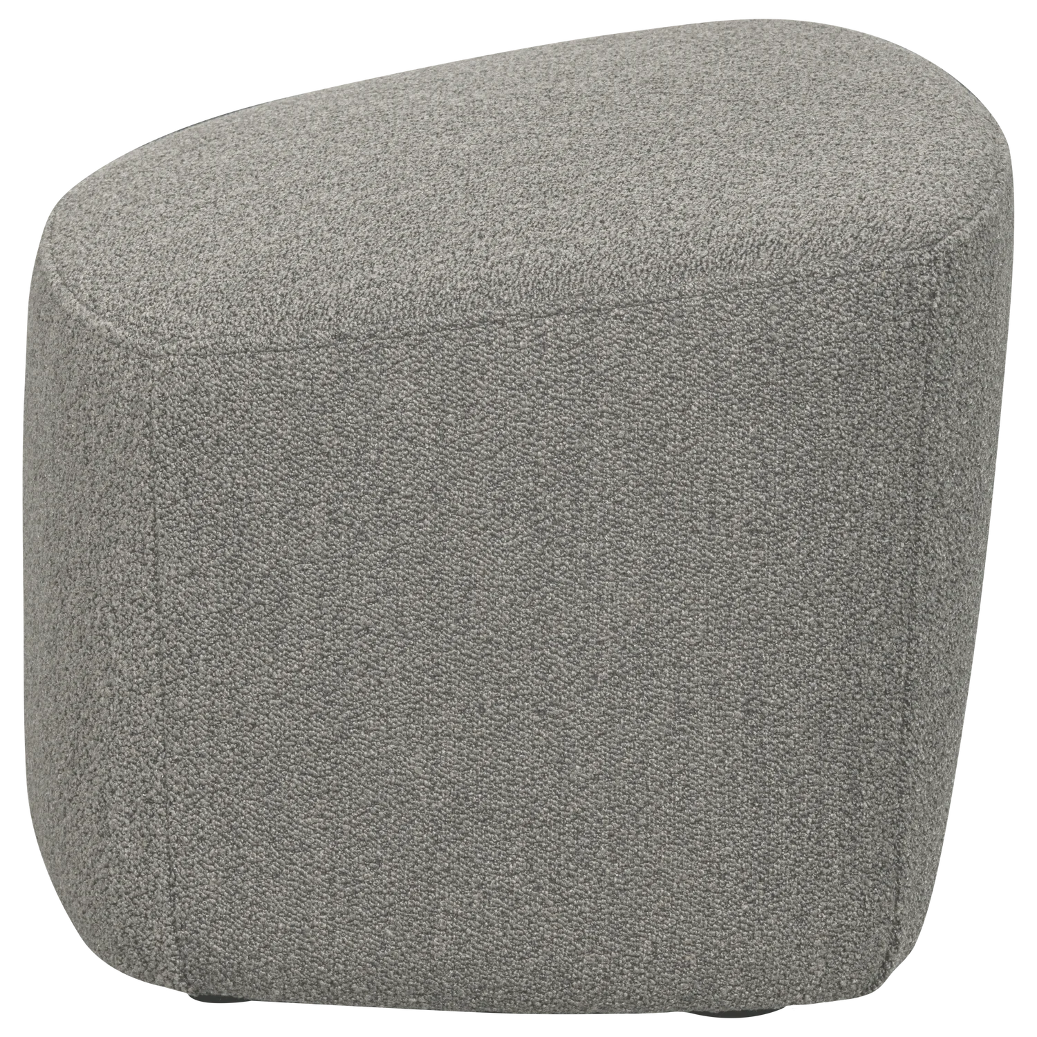 Pouf LOFTY 62 x 48 cm Hocker Sitzhocker Bouclé grau