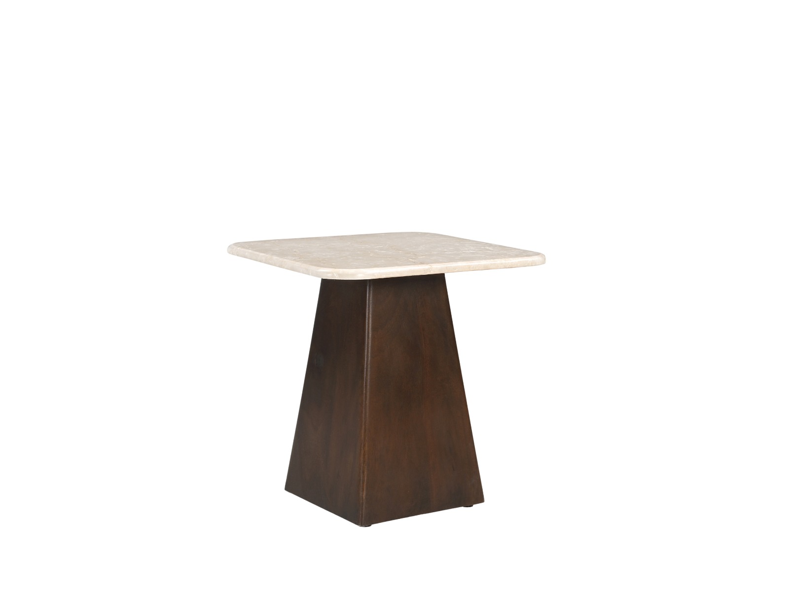 Beistelltisch Bottecino 45 x 45 cm Mangoholz braun Marmor