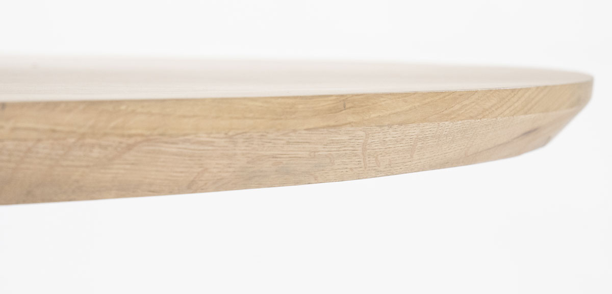 Esstisch Nola rund 130 cm MDF Eiche