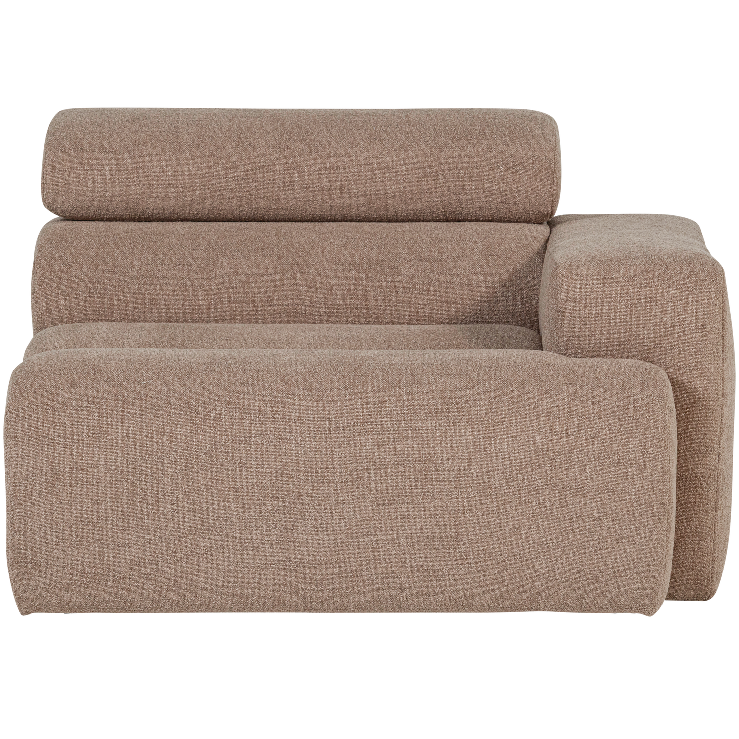 Sofaelement NOVI mit Armlehne rechts Element Bouclé taupe