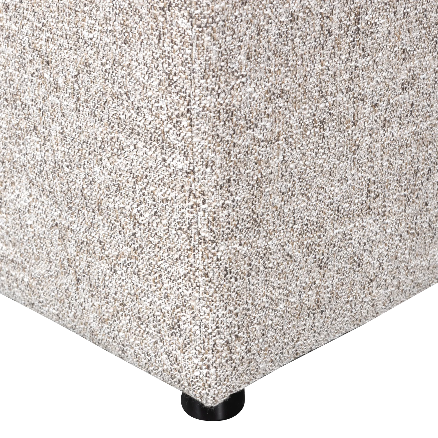 Pouf ALLURE 100 x 70 cm Hocker Sitzhocker Webstoff natur melange