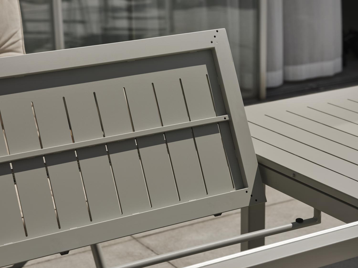 Gartentisch LOMMA khaki ausziehbar 194 - 312 cm Aluminium