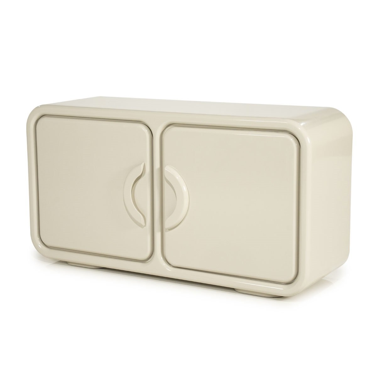 Kommode Gubby 120 cm mit 2 Türen MDF High Gloss beige
