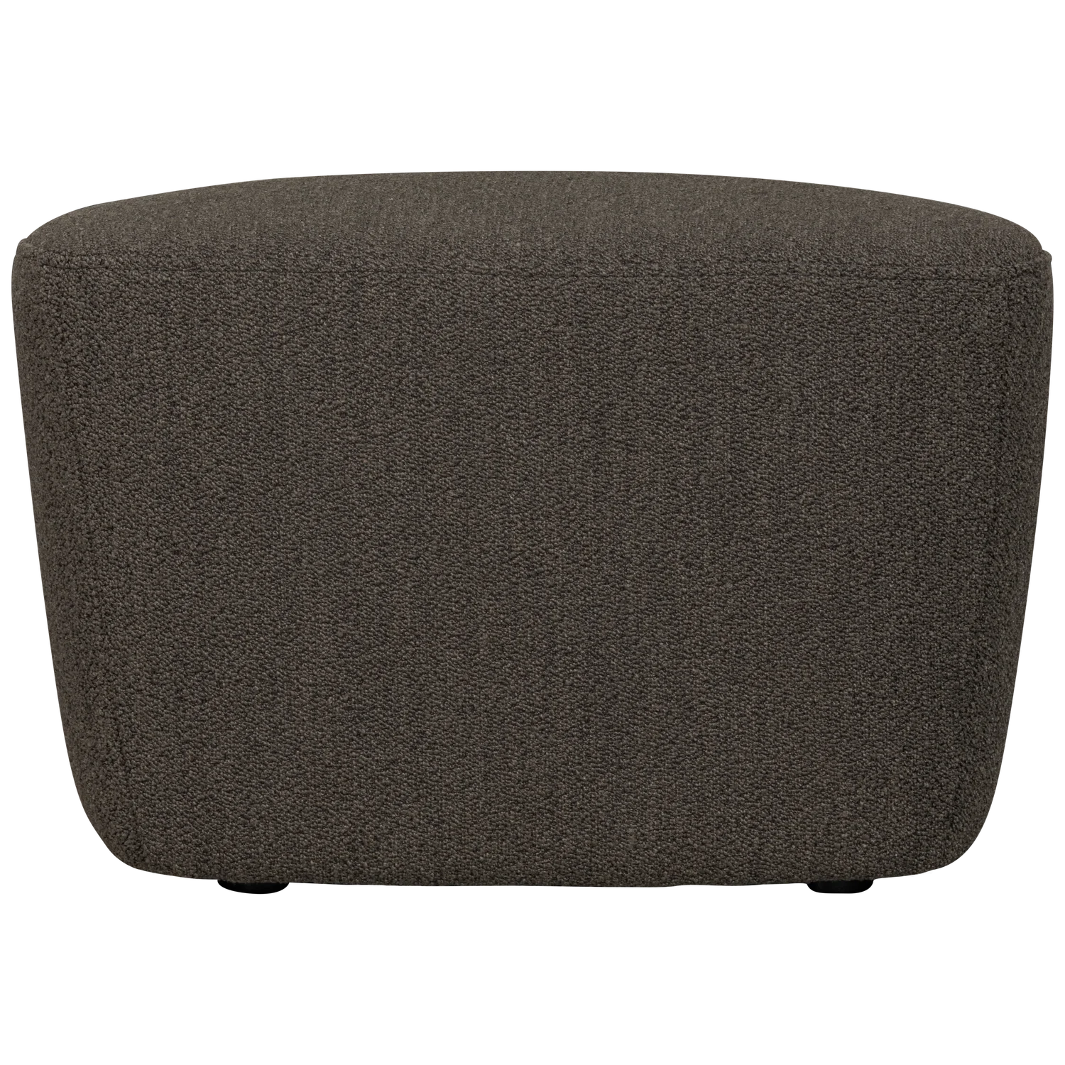Pouf LOFTY 62 x 48 cm Hocker Sitzhocker Bouclé braun