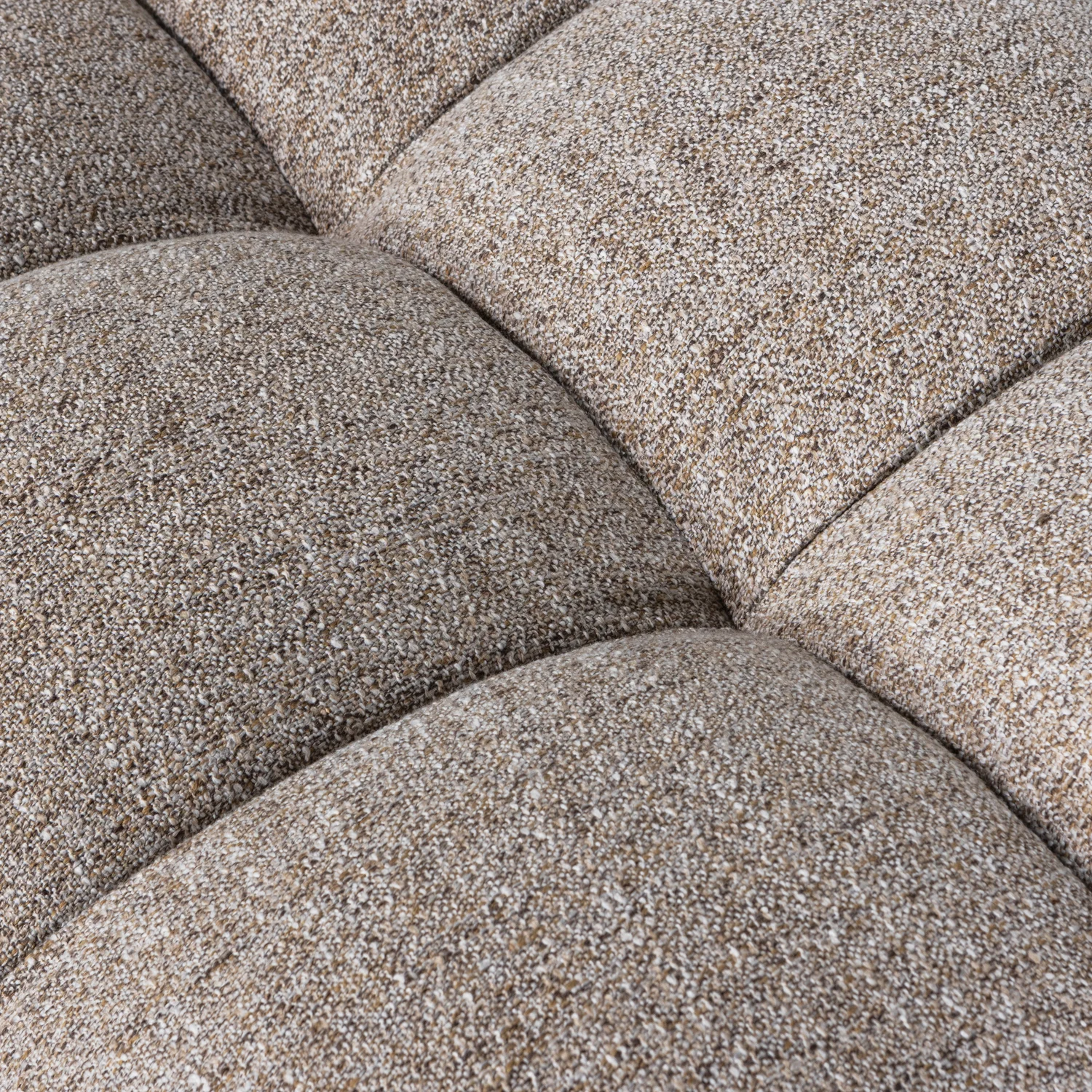 Pouf ALLURE 100 x 70 cm Hocker Sitzhocker Webstoff dunkelbraun melange