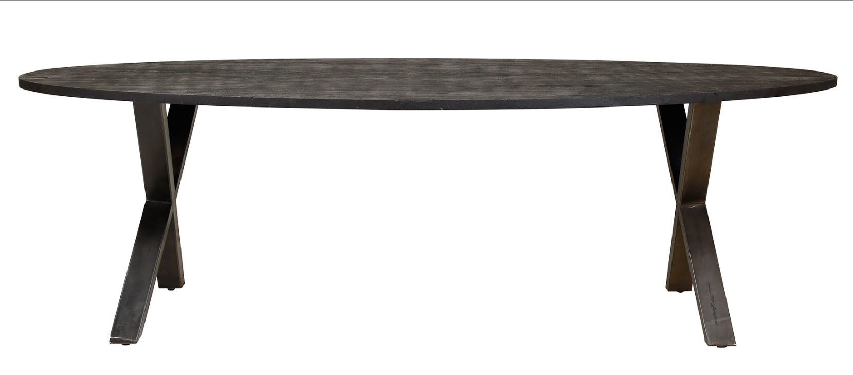 Esstisch schwarz oval JOOHN 240 x 105 cm Akazie