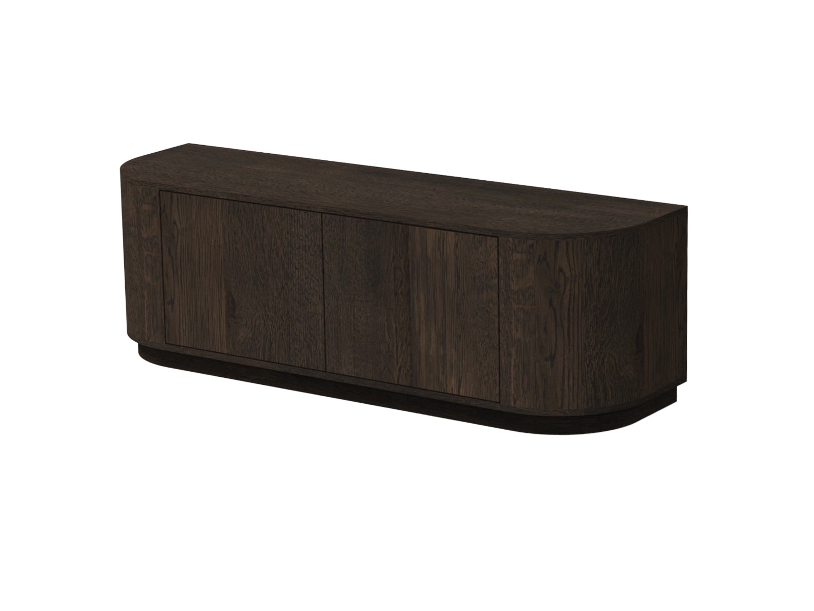 TV Möbel Lowboard Novero 140 cm Eichenholzfurnier Espresso braun