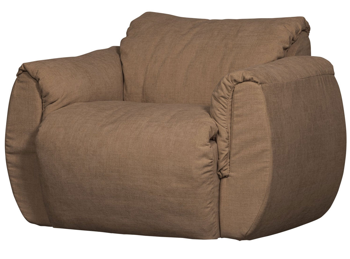 Sessel BAGGY drehbar Webstoff Chinelle braun