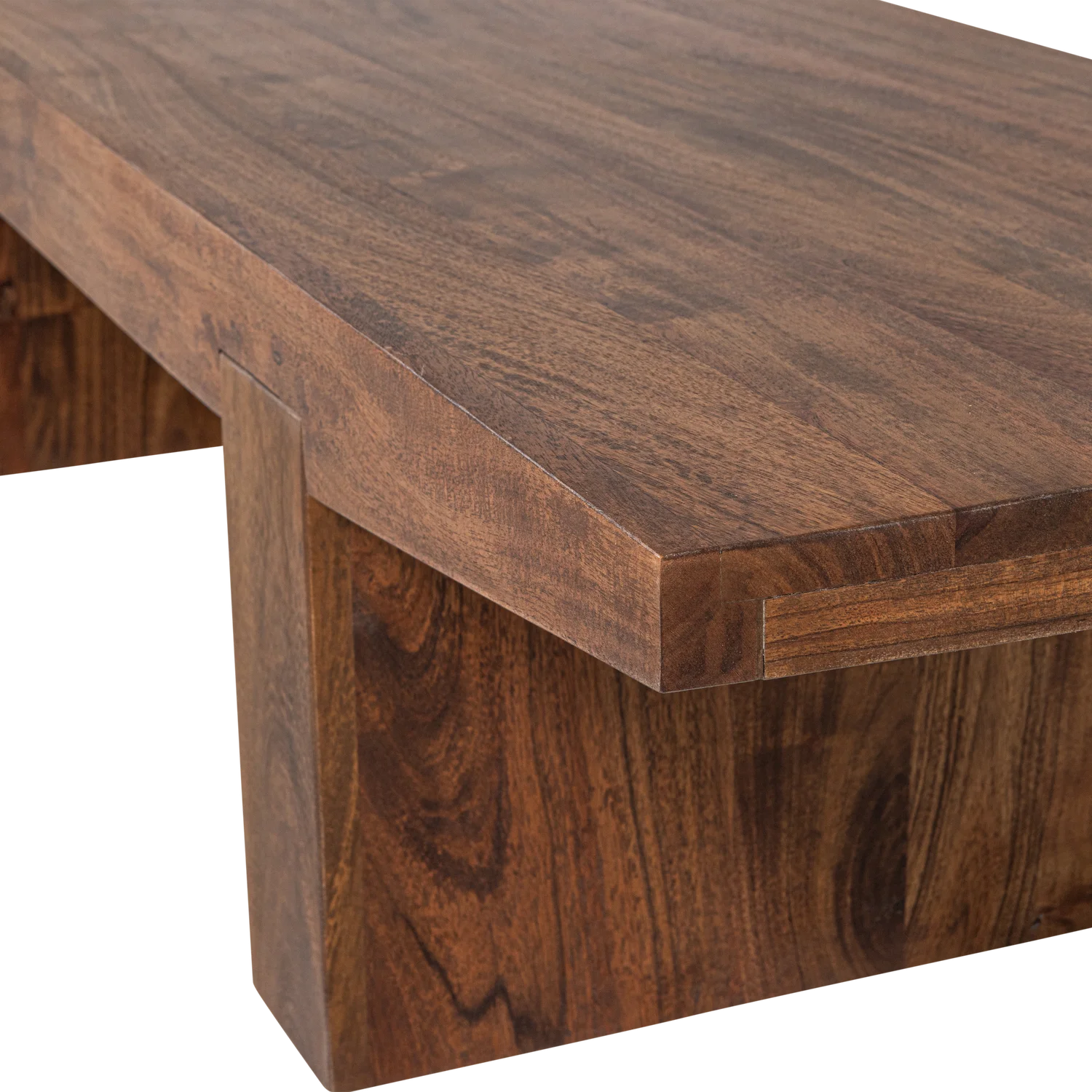 Couchtisch ERON 152 x 48 cm Akazie Massivholz braun